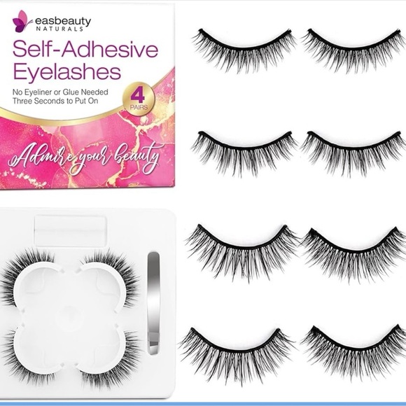 easbeauty Self-Adhesive Eyelashes No Eyeliner or Glue Needed 4 Pair - Picture 3 of 3